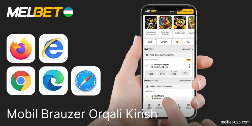 Brauzer orqali Melbetga qanday kirish mumkin