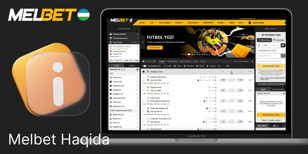 Melbet bukmekerlik kompaniyasi haqida ma'lumot